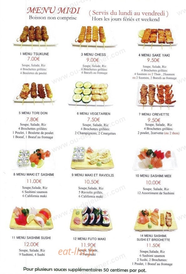 Sushi — carte page 3
