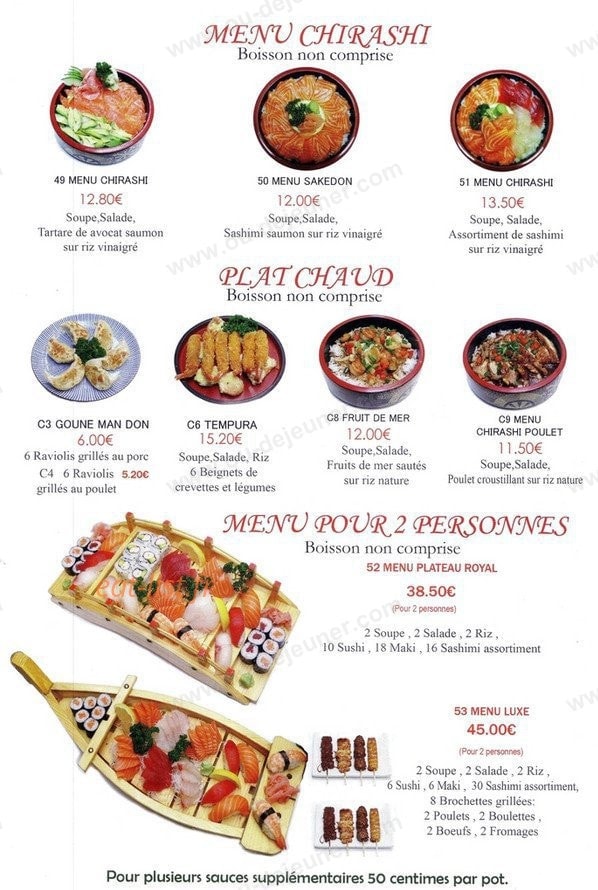 Sushi — carte page 4