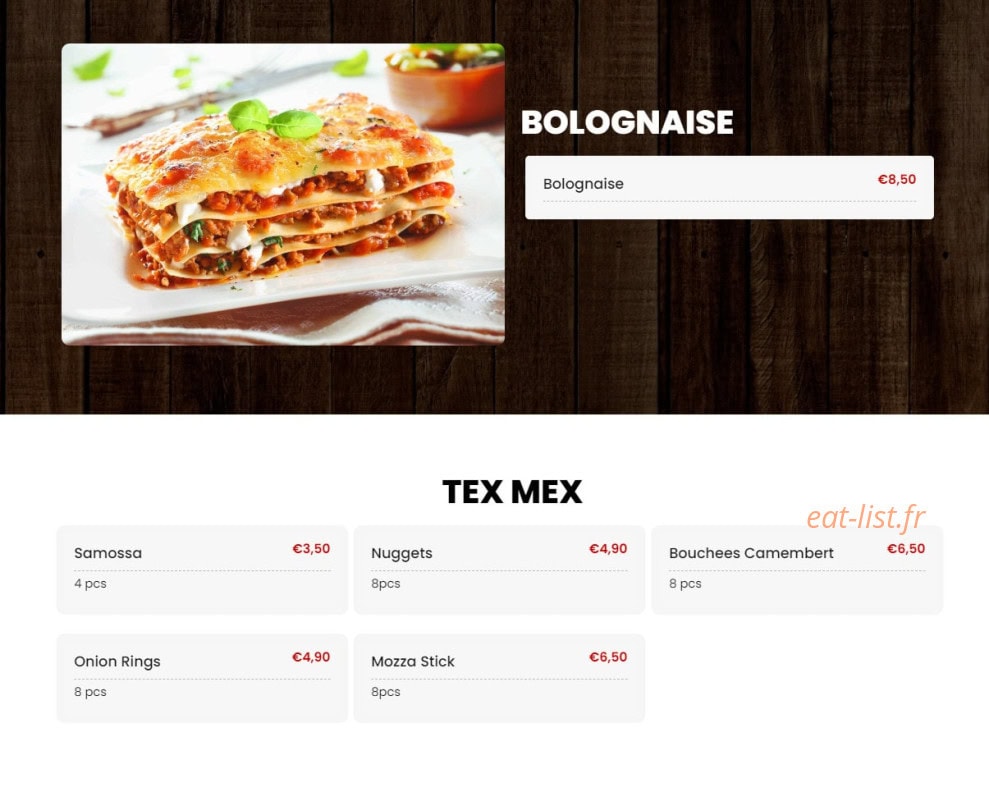 Achères Pizza — carte page 4