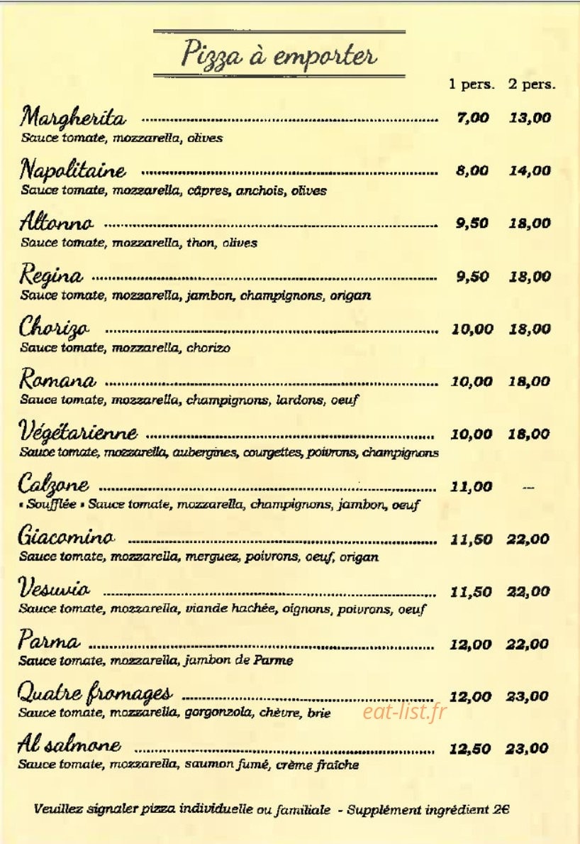 Le Vérsuvio — carte page 2