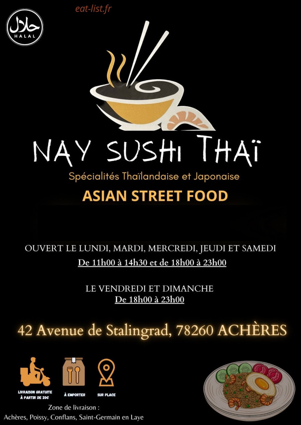 Nay Sushi Thaï — carte page 1