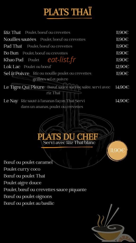 Nay Sushi Thaï — carte page 3