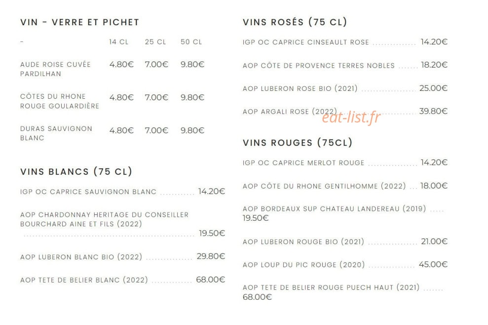 O'Cafe — carte page 5