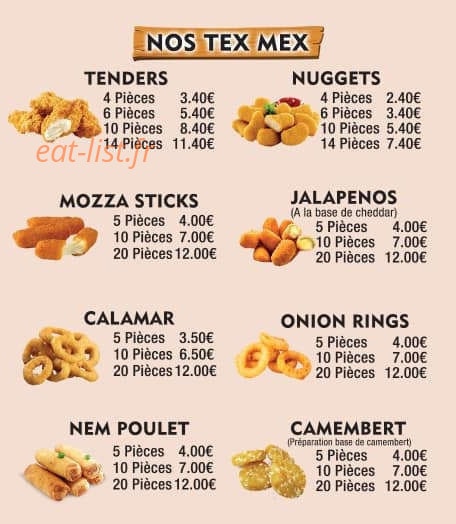 Tacos français — carte page 4