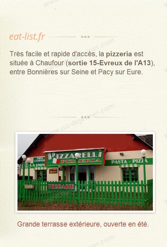 Pizzarelli — carte page 1