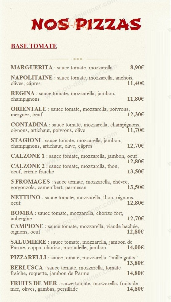 Pizzarelli — carte page 2