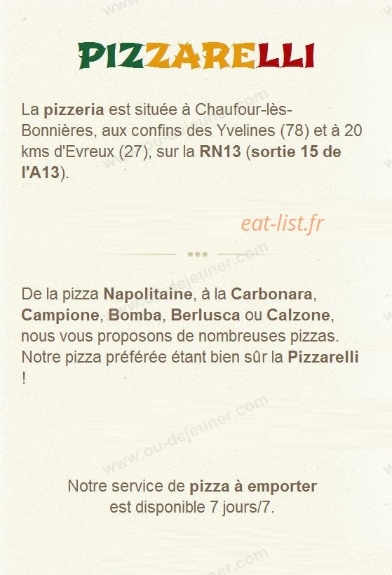 Pizzarelli — carte page 10