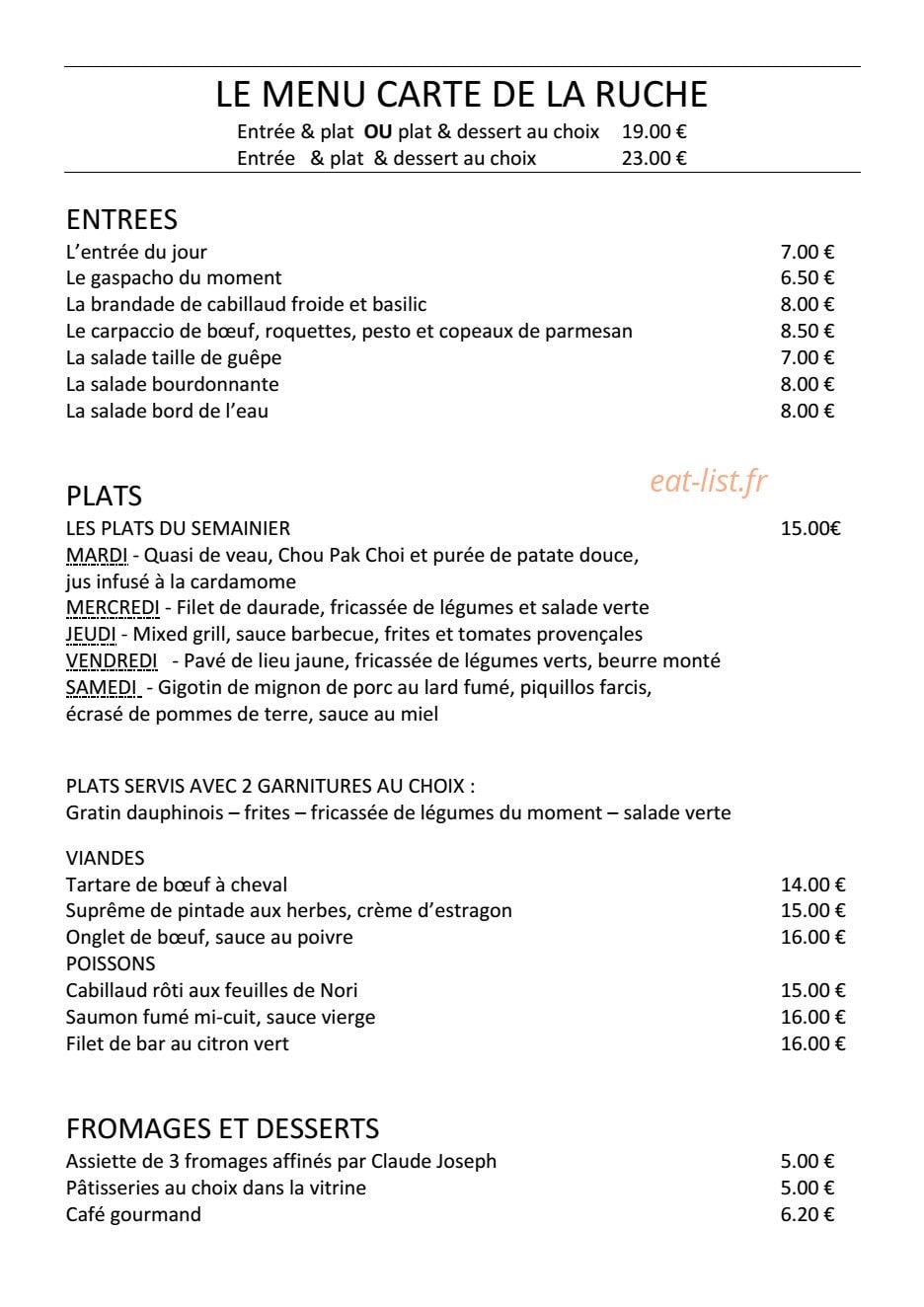 La Ruche — carte page 3