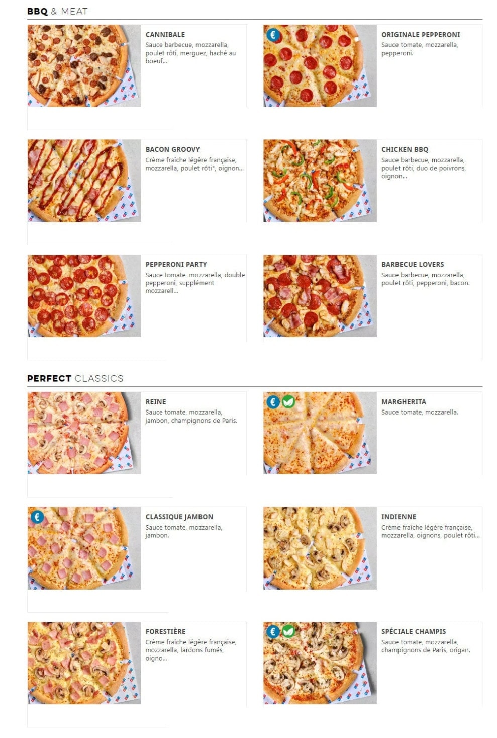 Domino's — carte page 2