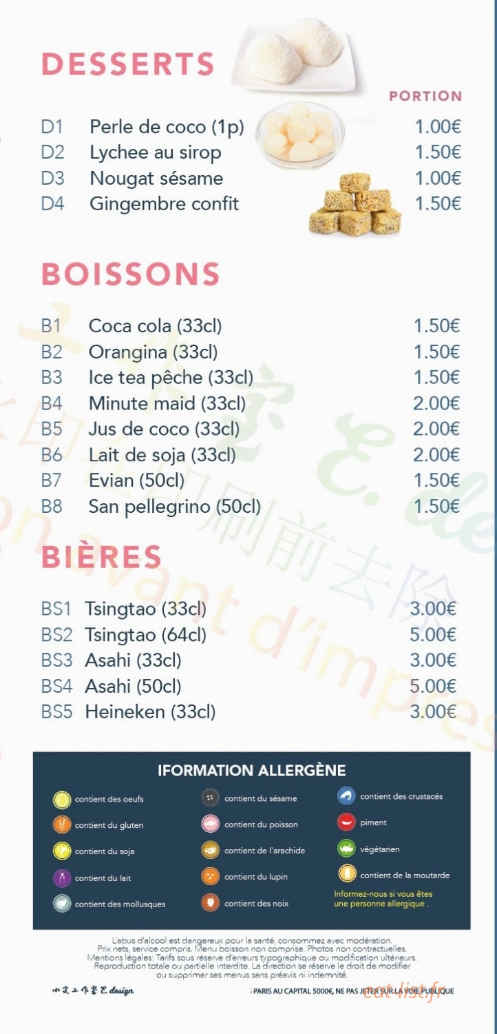 Goût d'Asie — carte page 6