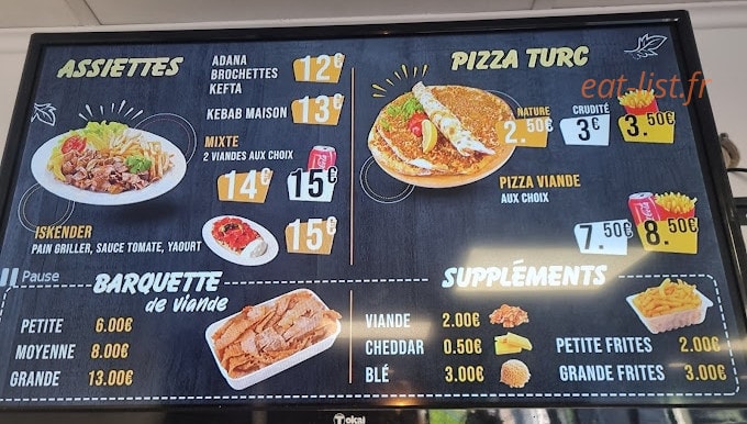 Kebab du Village — carte page 2