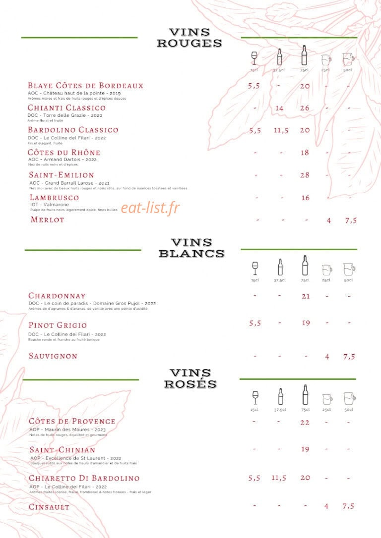 La Casa Bella — carte page 7