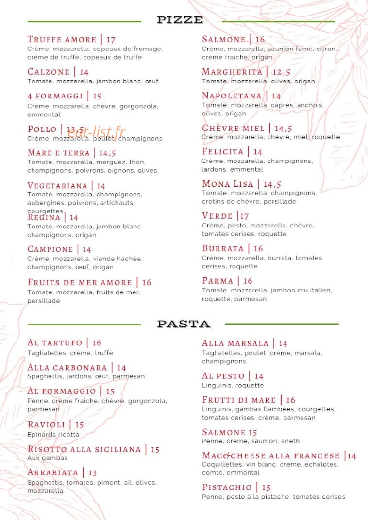 La Casa Bella — carte page 3