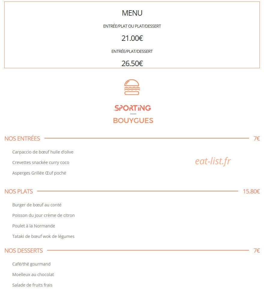 Le Sporting — carte page 1