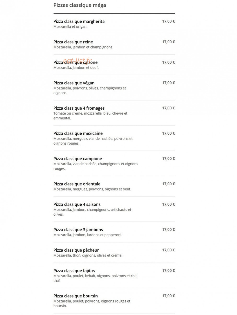 Pizza 7 huit — carte page 3