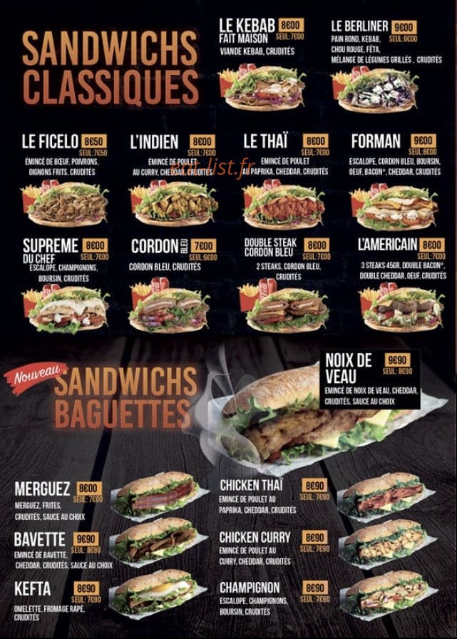 Suprême grill — carte page 2