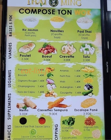 Thaï Ming — carte page 3