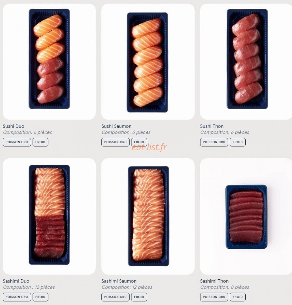 Carte et menu de Sushi Daily à Croissy sur Seine — Sushi et sashimi
