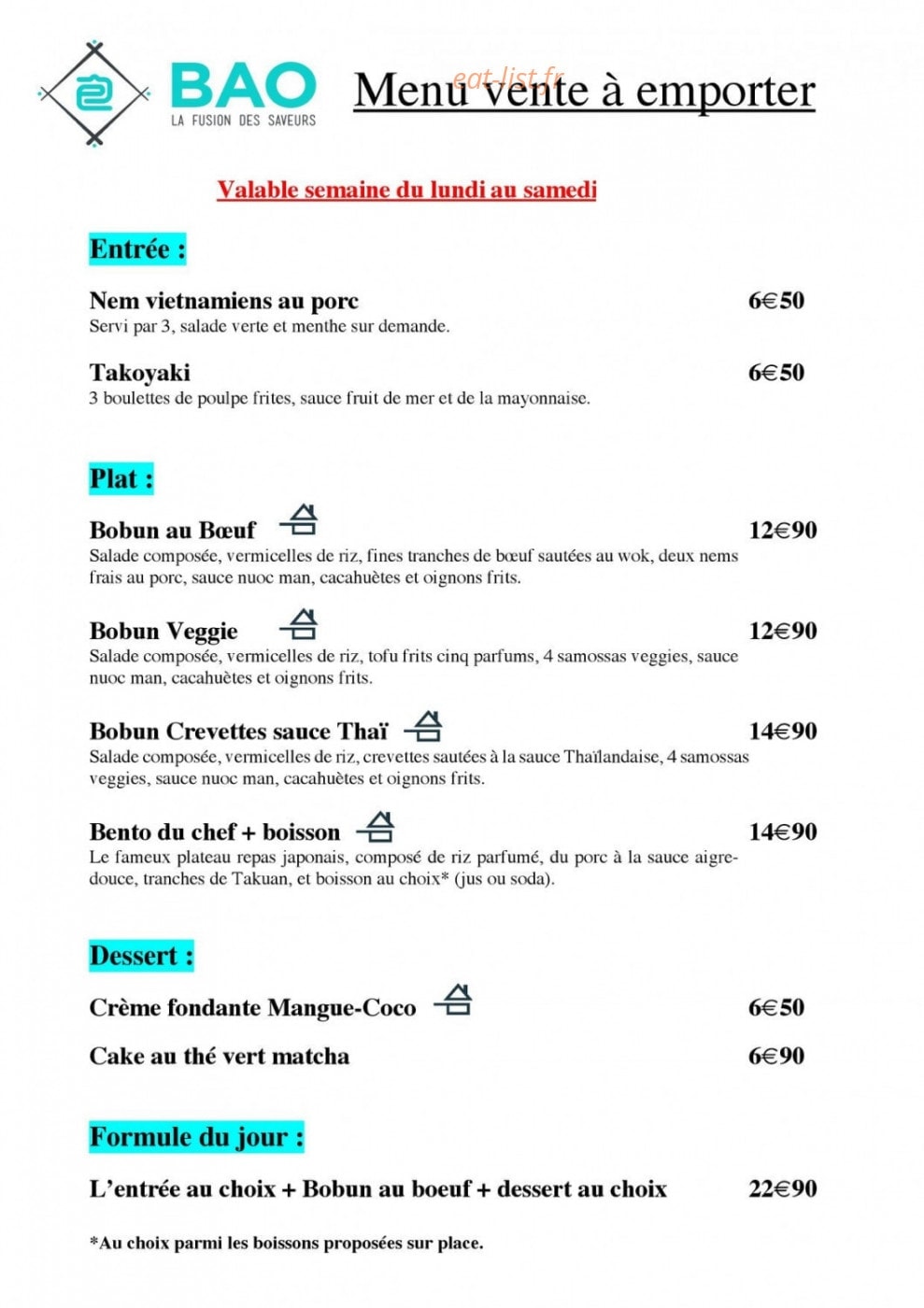 Bao — carte page 2