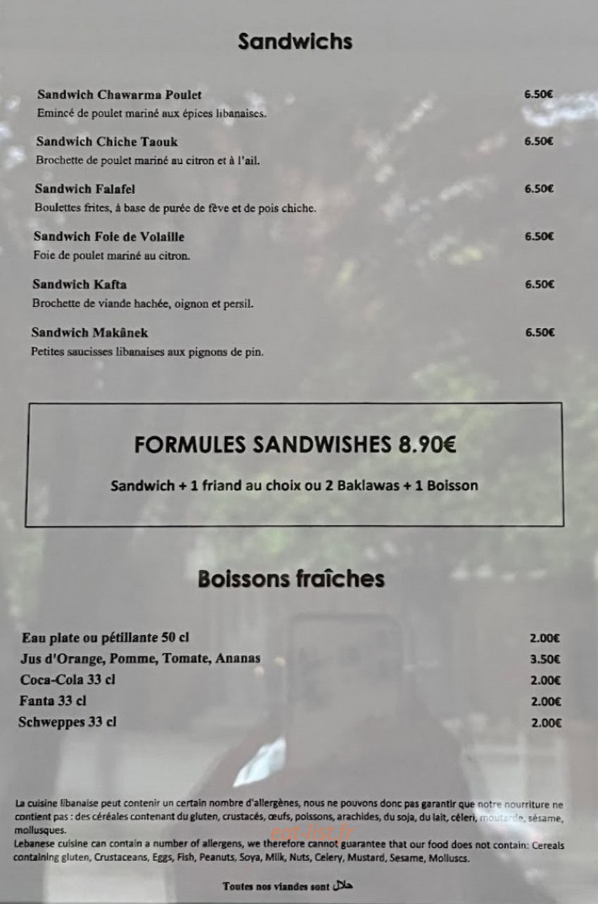 Boulevard Beirut — carte page 2