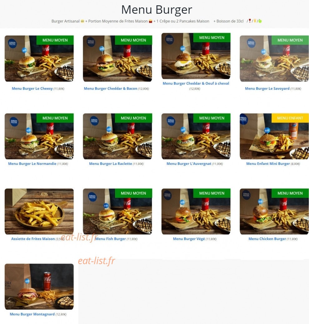 Burger Breton Poissy — carte page 5