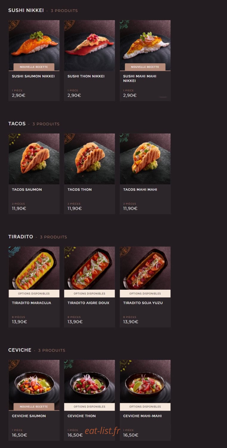 Côté Sushi — carte page 5