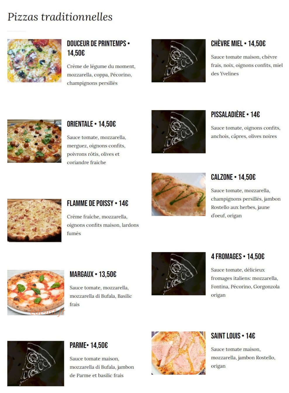 Fais-moi une pizza — carte page 2