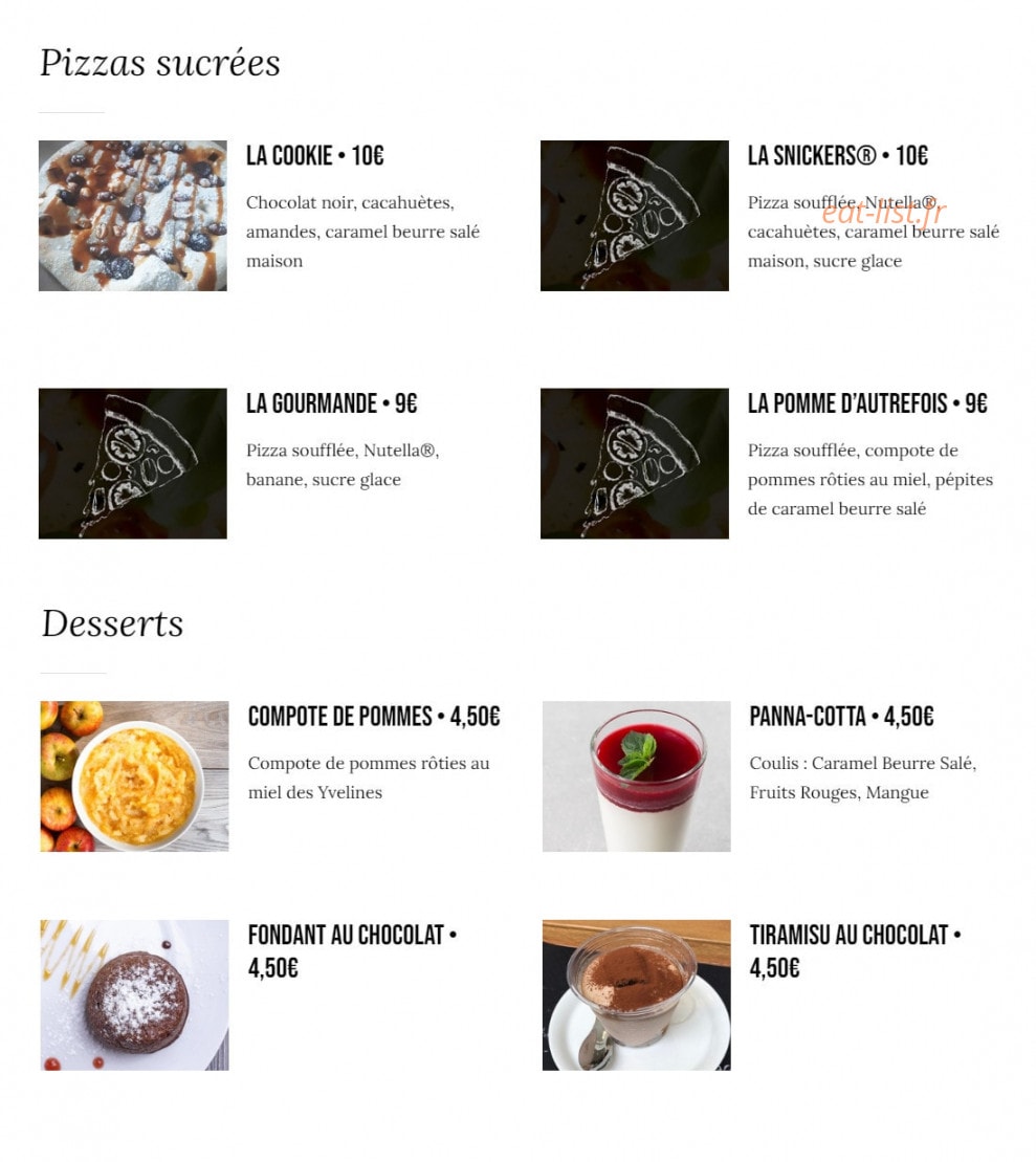 Fais-moi une pizza — carte page 4