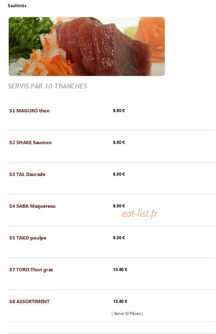 Ichiban sushi — carte page 3