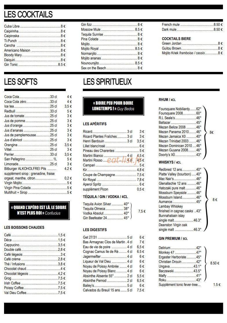 La Cabane — carte page 3