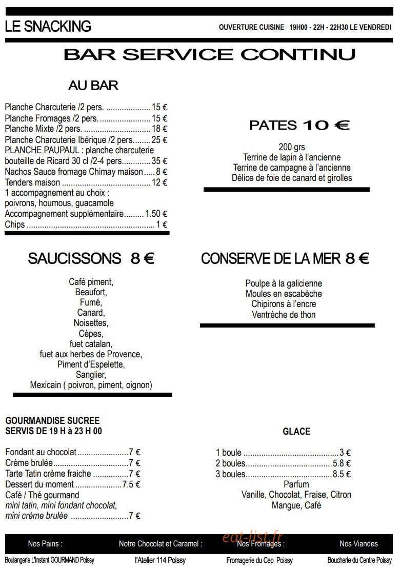 La Cabane — carte page 2