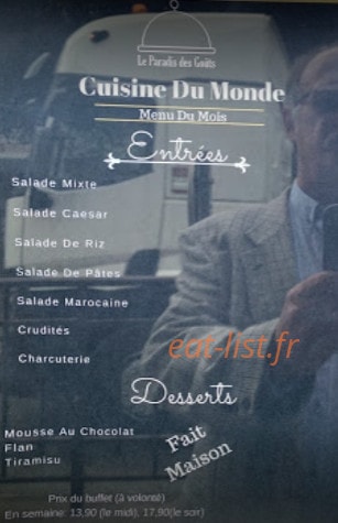 Le paradis des goût — carte page 1