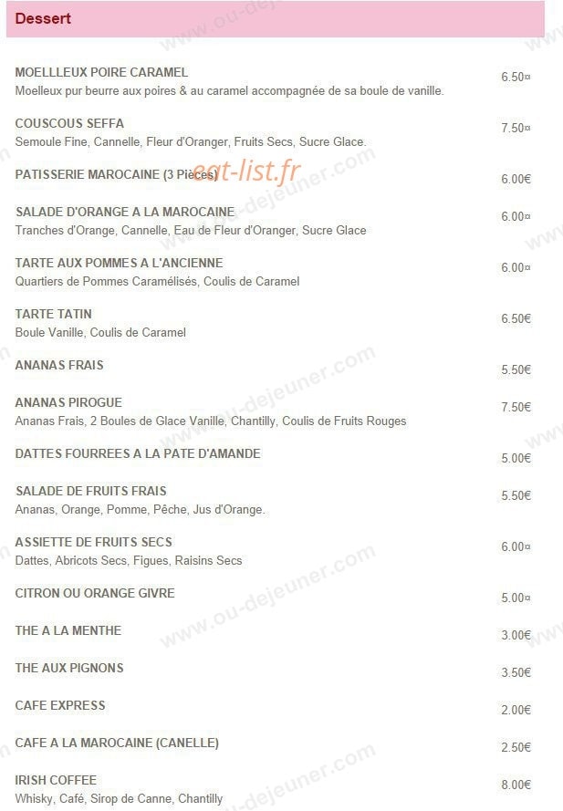 Le Riad — carte page 4