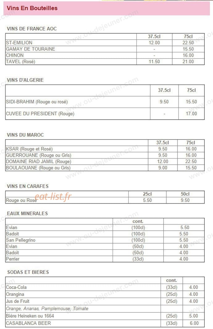 Le Riad — carte page 8