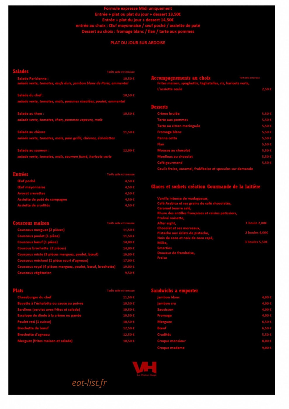 Le Victor Hugo — carte page 1