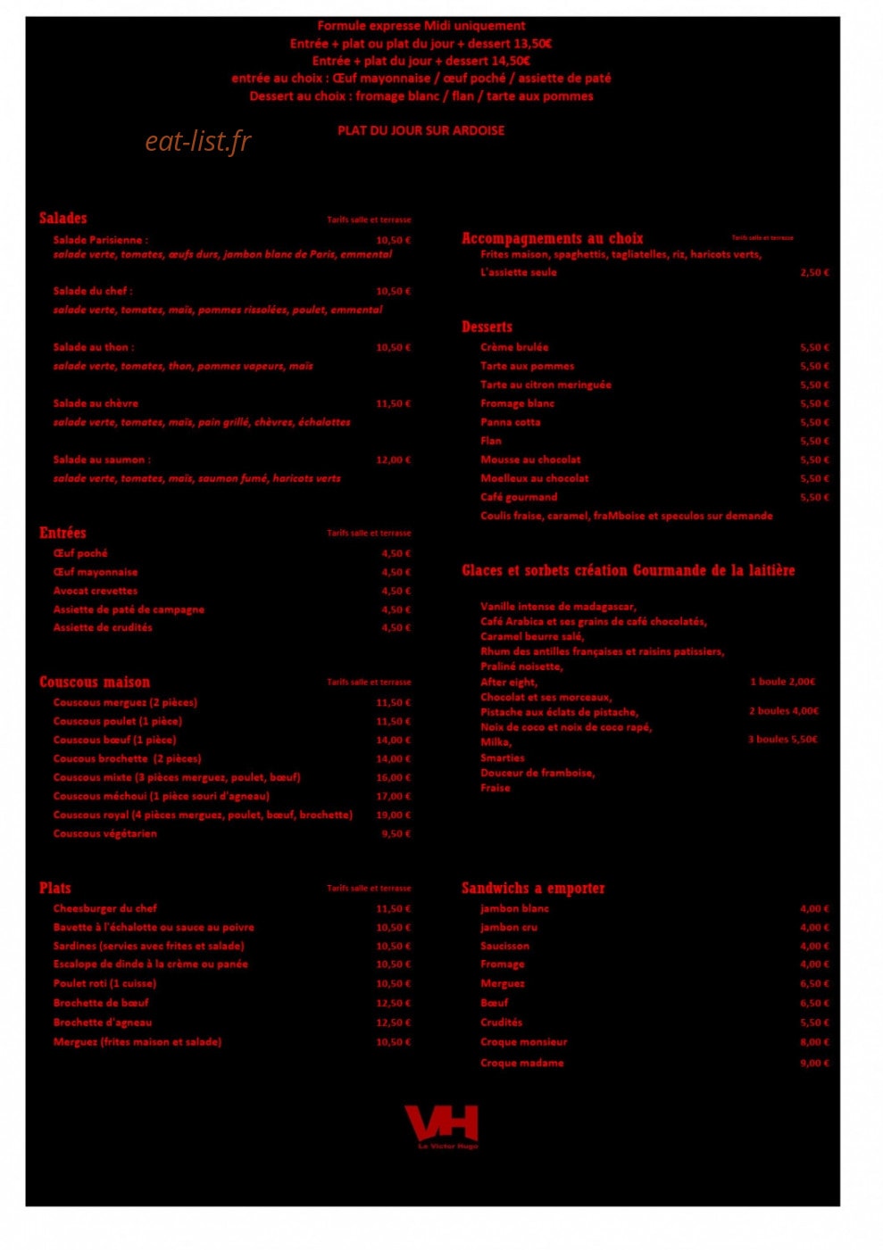Le Victor Hugo — carte page 2