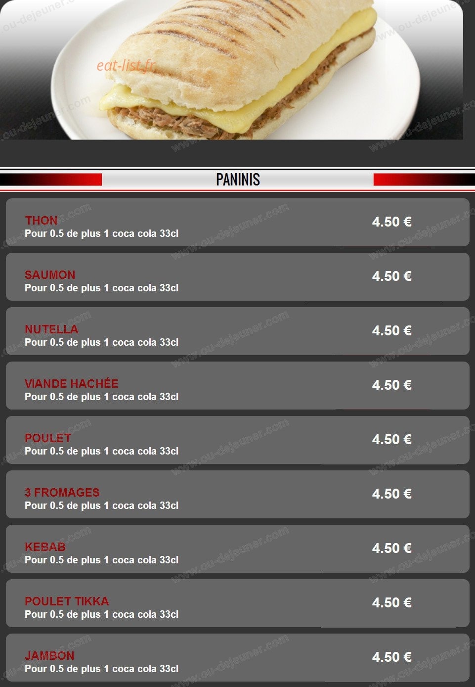Pizza Dinapoli — carte page 14