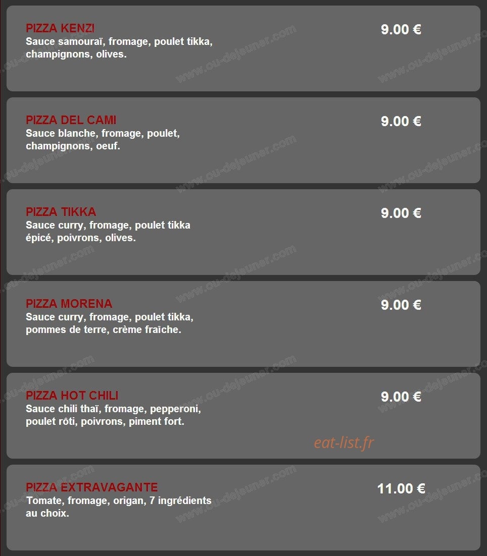 Pizza Dinapoli — carte page 8