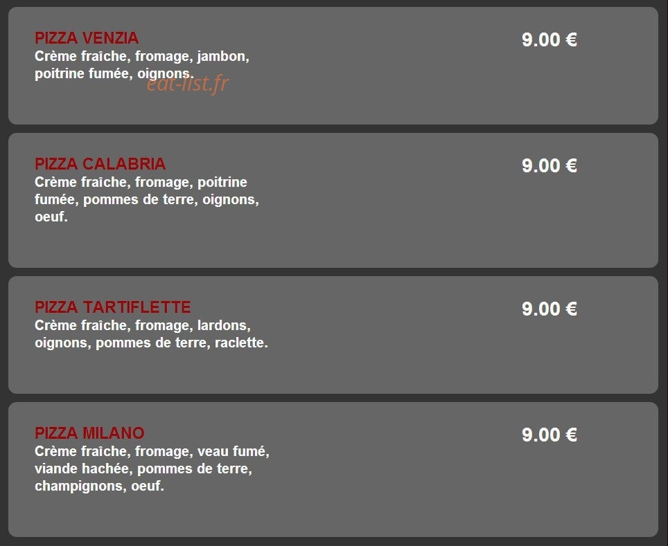 Pizza Dinapoli — carte page 10
