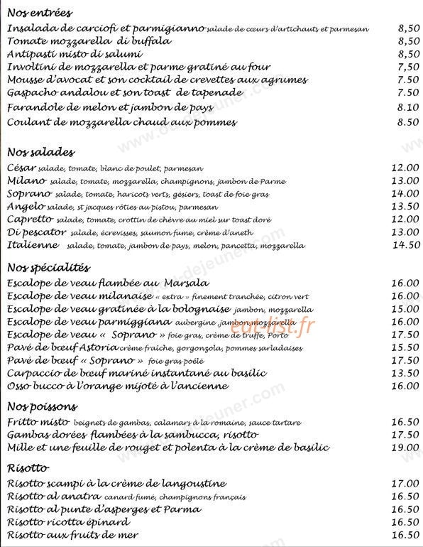 Soprano — carte page 1