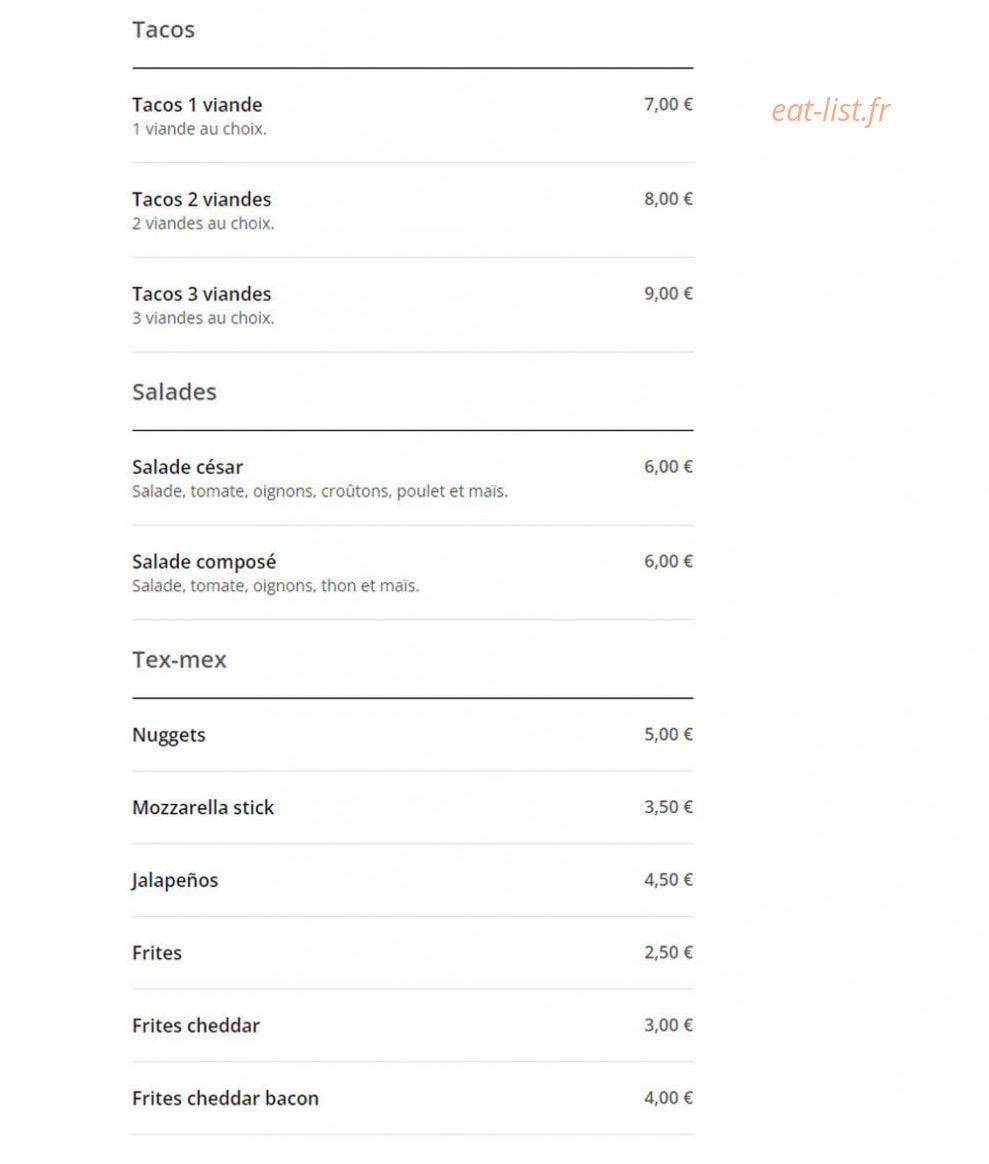 Tower Food — carte page 5