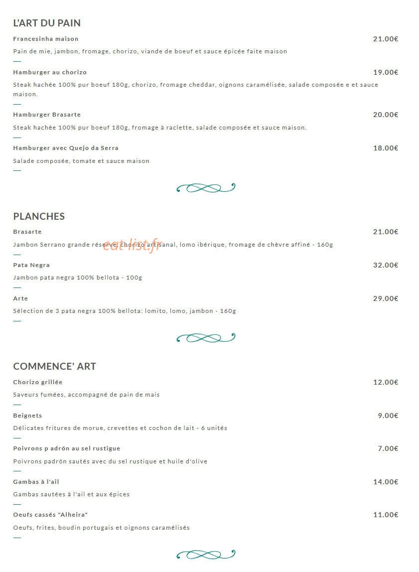 Brasarte — carte page 1