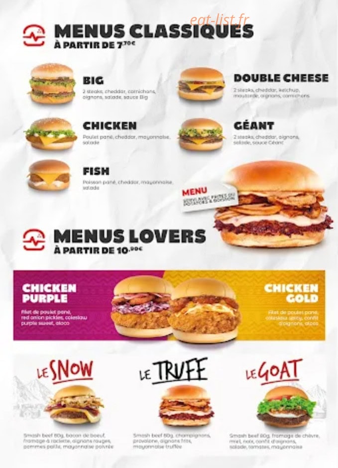 Burger Addict — carte page 2