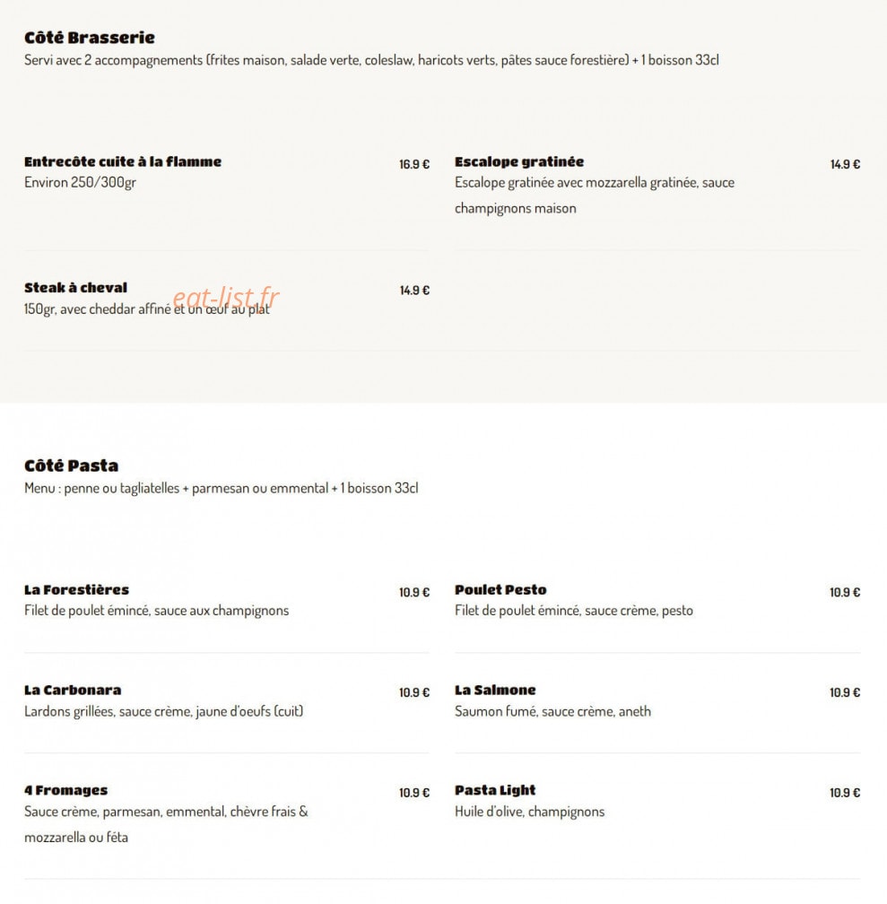 Home Burger — carte page 5
