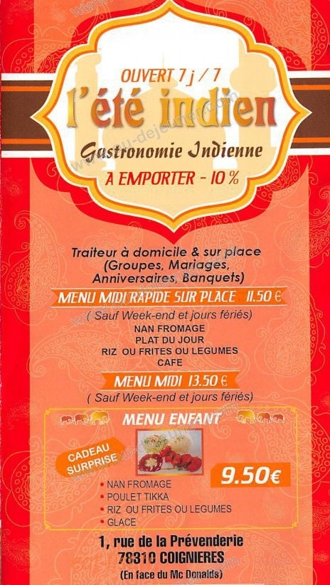 L'été Indien — carte page 1