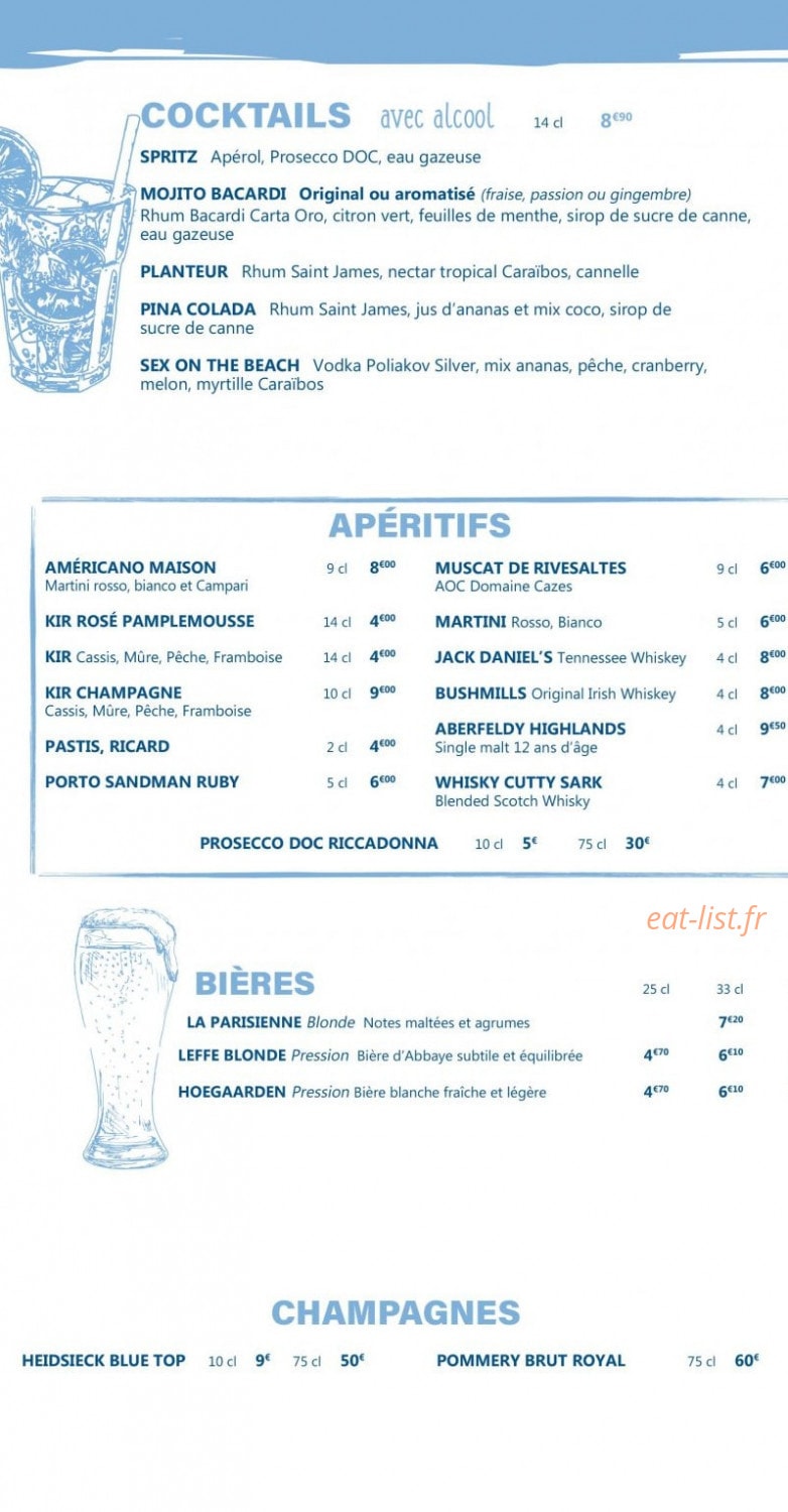 La Criée — carte page 8