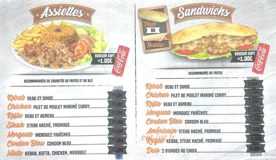 N10 kebab — carte page 1