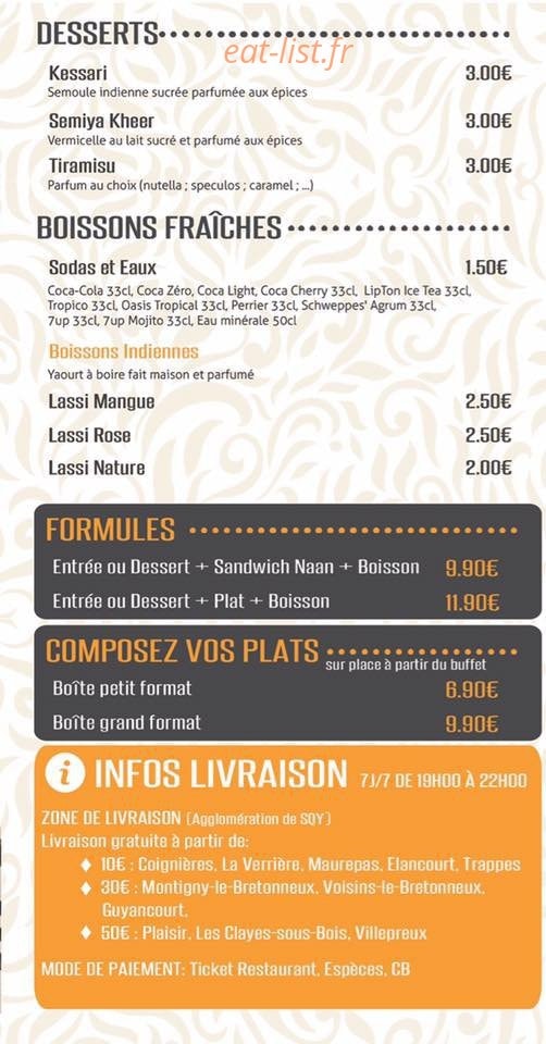 O' délices indiens — carte page 4