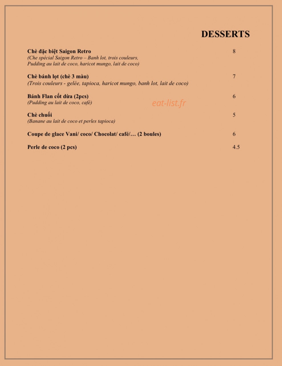 Saigon Retro — carte page 4