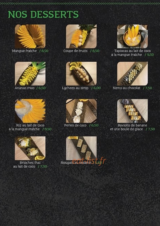 Thaï Délices — carte page 6